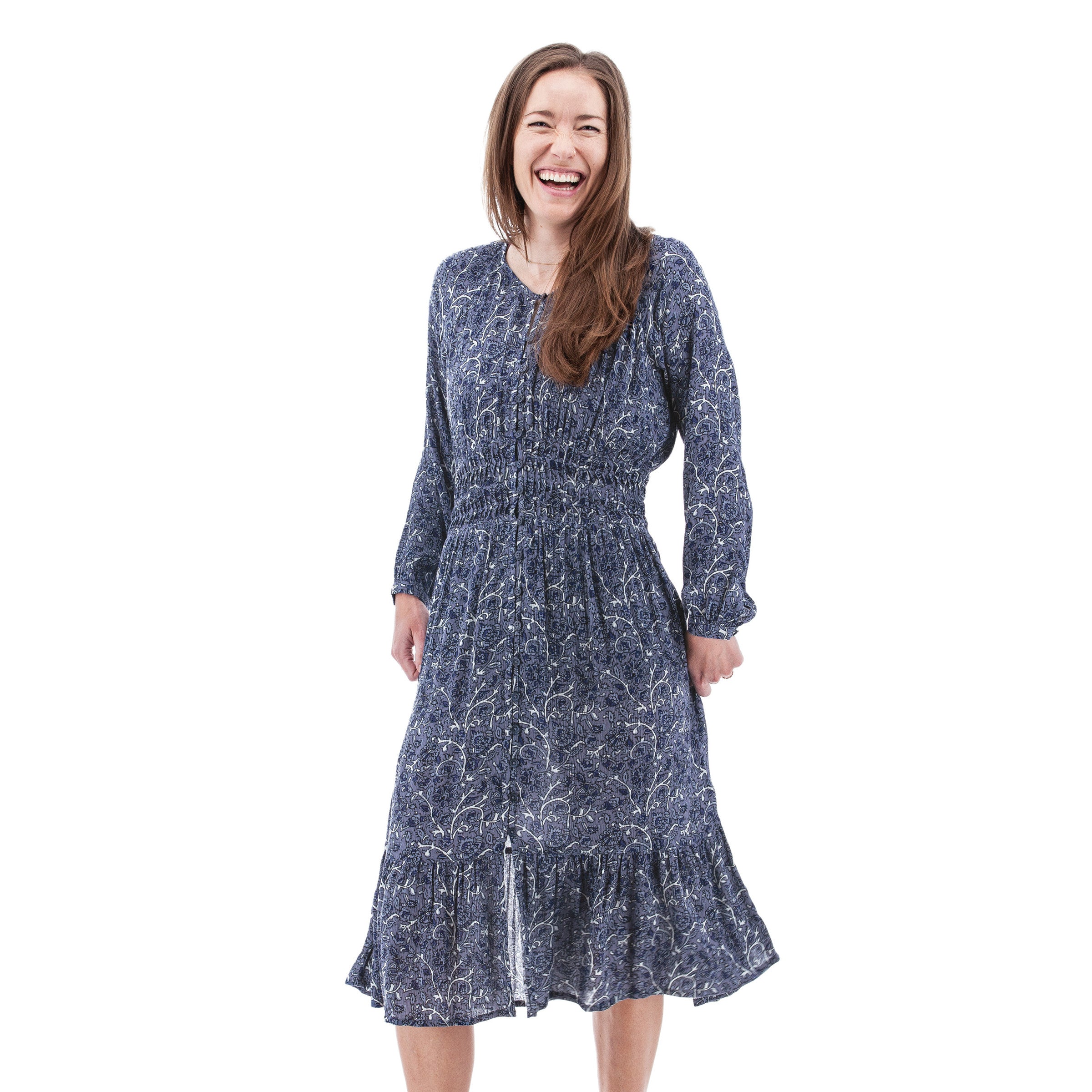 Aventura Women's Autumn Floral Midi Dress