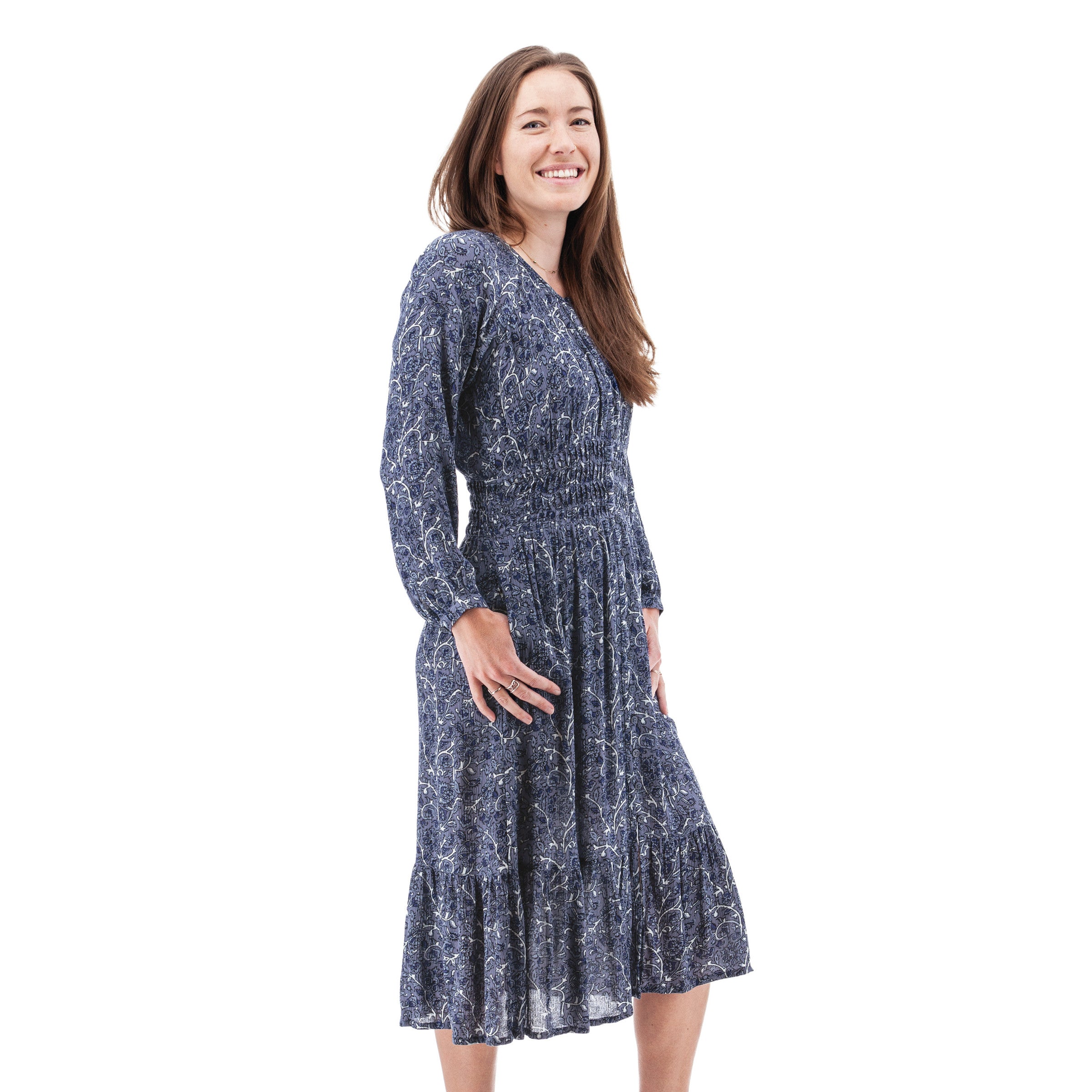Aventura Women's Autumn Floral Midi Dress