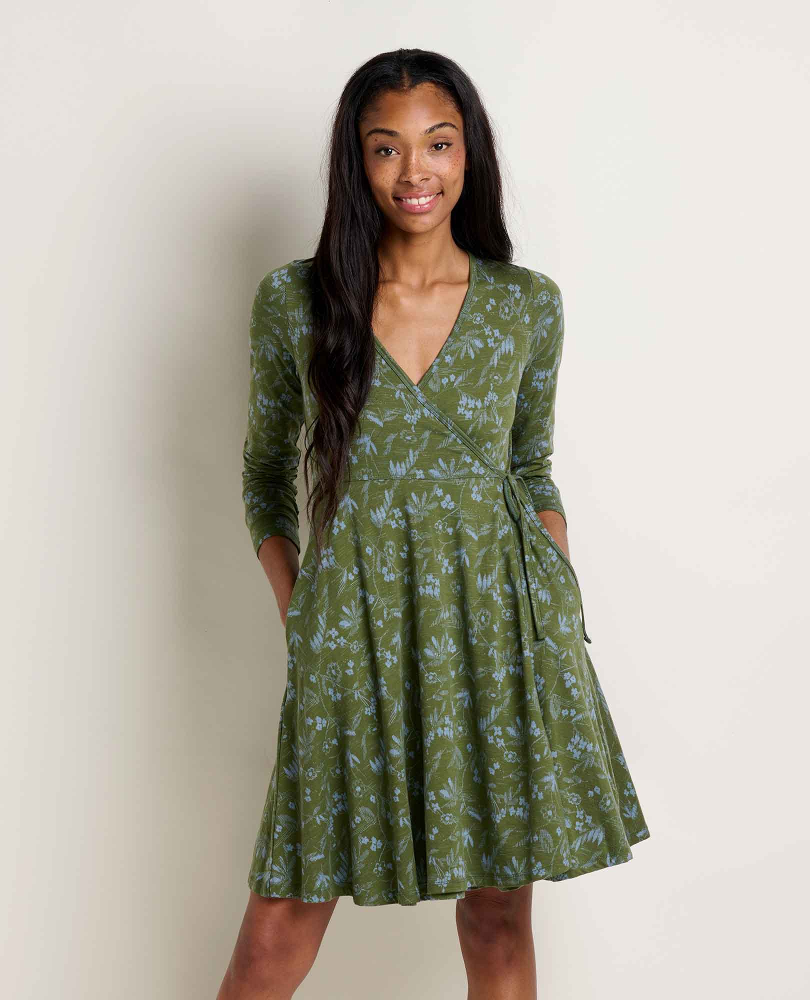 Toad & Co Freesia Long Sleeve Wrap Dress