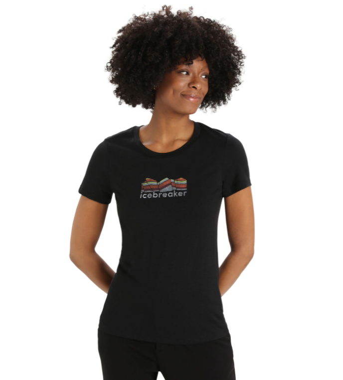 Icebreaker Women's Tech Lite II Short Sleeve - Mountain Geology