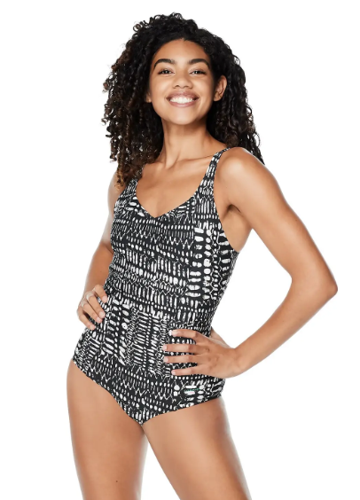 Speedo Women's Printed Sweetheart Swimsuit